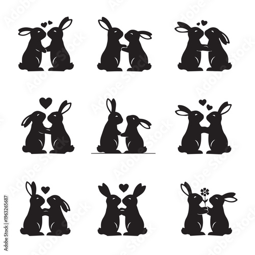 Various dog breeds standing in different poses on a white background Vector