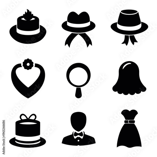 set of fashion accessories