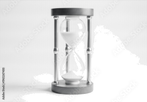 hourglass time sand timer halftone countdown watch deadline measurement antique vintage history clock period