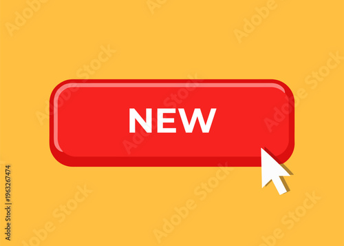 New button with click
Vector red click button on an orange background