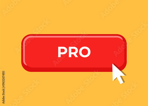 Pro button with click
Vector red click button on an orange background