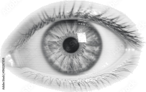 human eye vision halftone look sight optical anatomy biology medical observation iris pupil look