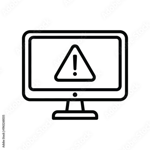 Computer Alert Icon Commercial Warning