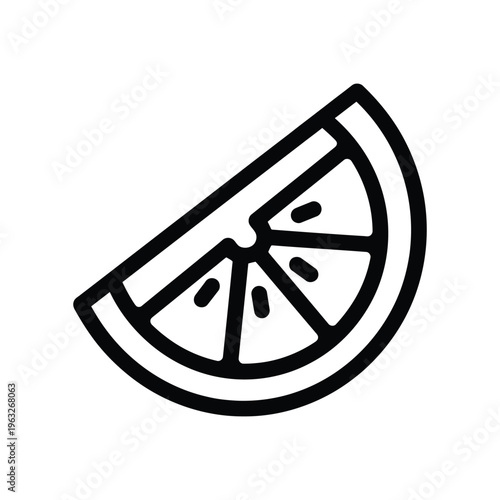 Citrus Slice Icon Freshness Vector