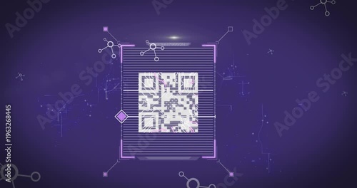 This video showcases a digital interface concept that uses a qr code to process data