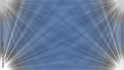 Abstract blue background with dynamic radial light beams converging in the center creating a futuristic and minimalist technology and science presentations