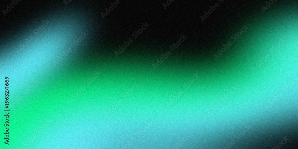 Fototapeta premium Abstract green and blue grainy gradient texture background