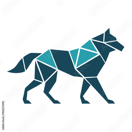 Abstract animal logo a stylized silhouette 