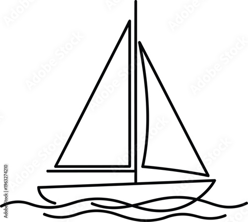 Dhow boat old arabic sailboat merchant ship outline icon. Line sign creeks and canals, sailing vessel. Vector isolated pictogram for web and app 