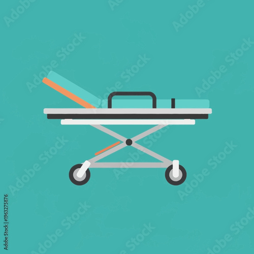 Graphic illustration of a luggage cart.