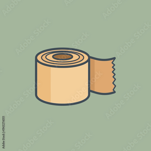 Toilet paper roll with one sheet.