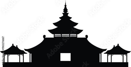 pagoda, temple, asian, architecture, silhouette, traditional, building, culture, heritage, china, japan, korea, shrine, landmark, historic, religion, skyline, oriental, design, structure