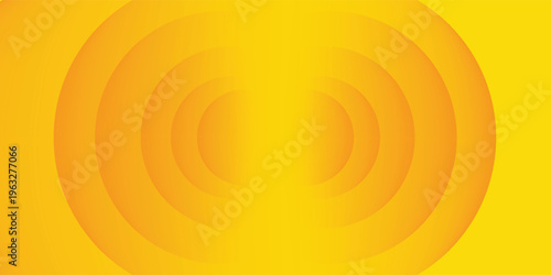 Abstract yellow and orange curve circle layer overlapping background.  Sound wave. You can use for ad, poster, template, business presentation. Vector illustration