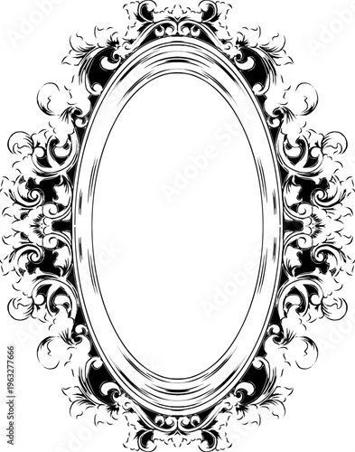 frame with floral ornament
