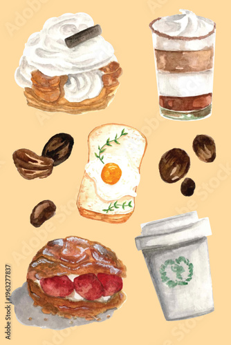 Pastry and coffee bundle set