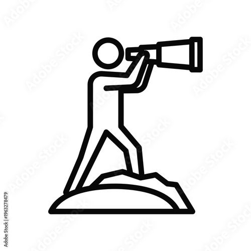 Person Spyglass Vision Business Strategy