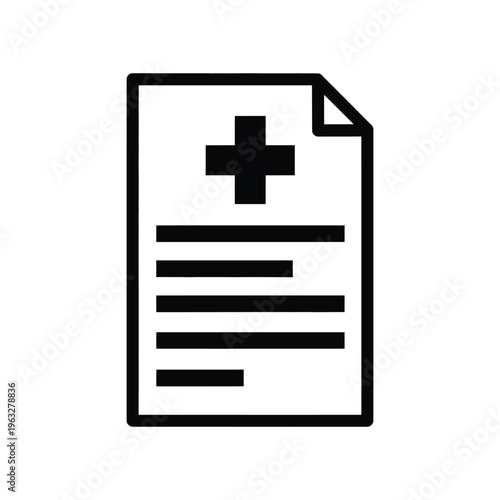 Medical Record Document Healthcare Icon Commercial