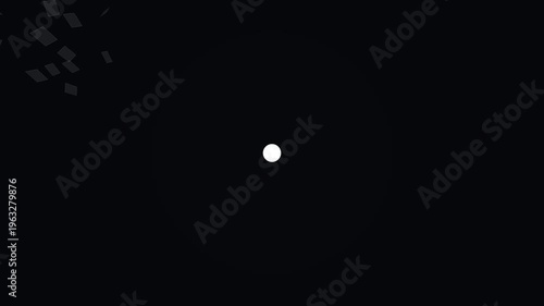A full moon rises slowly over a serene landscape at night
