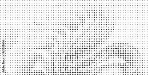 Black Plus Sign Halftone Pattern Abstract White Background, Dark Plus Halftone Texture Clean Abstract Background
