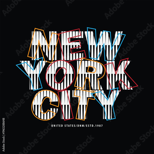NYC Urban Style New York Graphic Streetwear Typography T-Shirt 