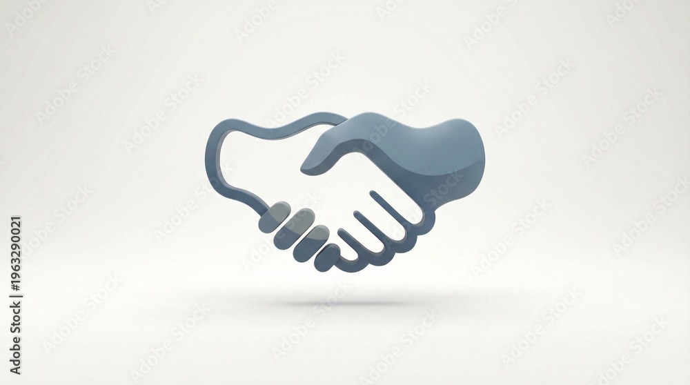 Obraz premium A handshake icon representing partnership and agreement in business