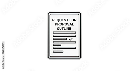 Document icon representing a proposal outline with a checklist