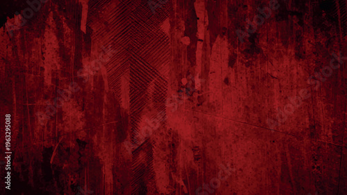 A dark red textured background with a subtle grid pattern.