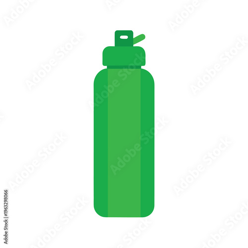 Reusable Eco Water Bottle Icon Representing Zero Waste And Green Living On white Background Line Art Vector illustration