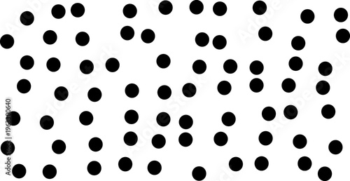 Obraz na plátně Black dot on white bacground patten illustration vector