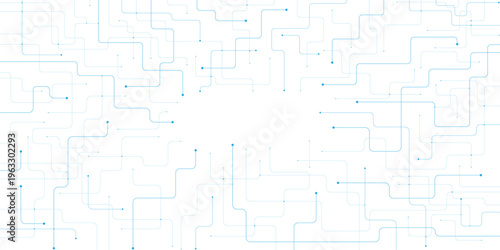 Abstract technology background with blue circuit lines, digital network connection pattern, futuristic data communication vector illustration