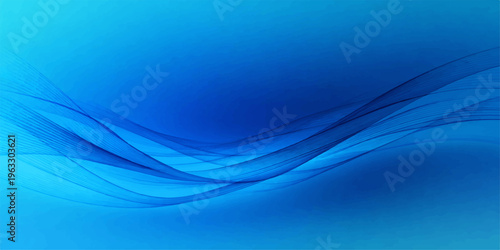 A futuristic blue wave design features flowing curves and abstract light lines to create a vibrant motion pattern for a professional web backdrop