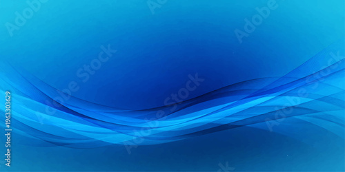 This blue abstract vector illustration features flowing wavy lines and soft light patterns to create a dynamic motion backdrop for web design and wallpaper backgrounds