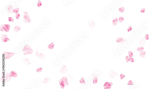 Falling petals for romantic love background vector illustration isolated