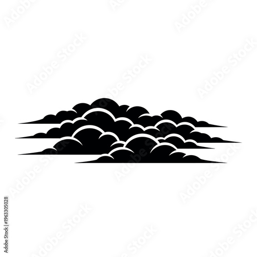 Dark clouds in the sky.