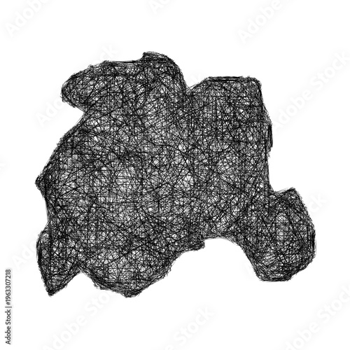 Sketch Laoighis outline map design