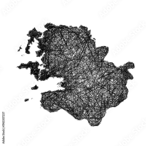 Sketch Mayo outline map design