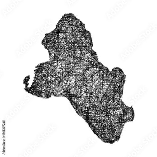 Sketch Monaghan outline map design