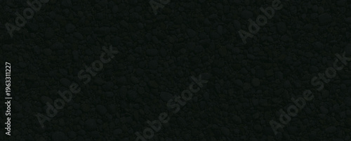 Black Gravel Texture – Dark Charcoal Pebble Stone Background with Dense Granular Surface