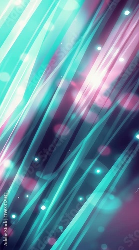 Abstract, light and energy background with dynamic streaks flowing across a dark space for technology, innovation and futuristic design with vibrant colors and bokeh effects. Motion, speed and