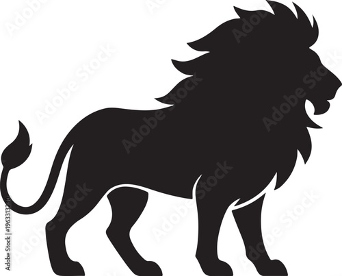 Lion silhouette vector image