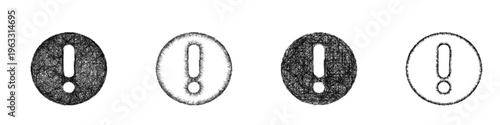 Sketch warning icon design set