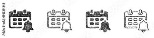 Sketch reminder icon design set