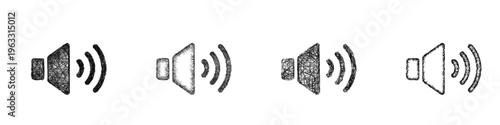 Sketch sound on icon design set