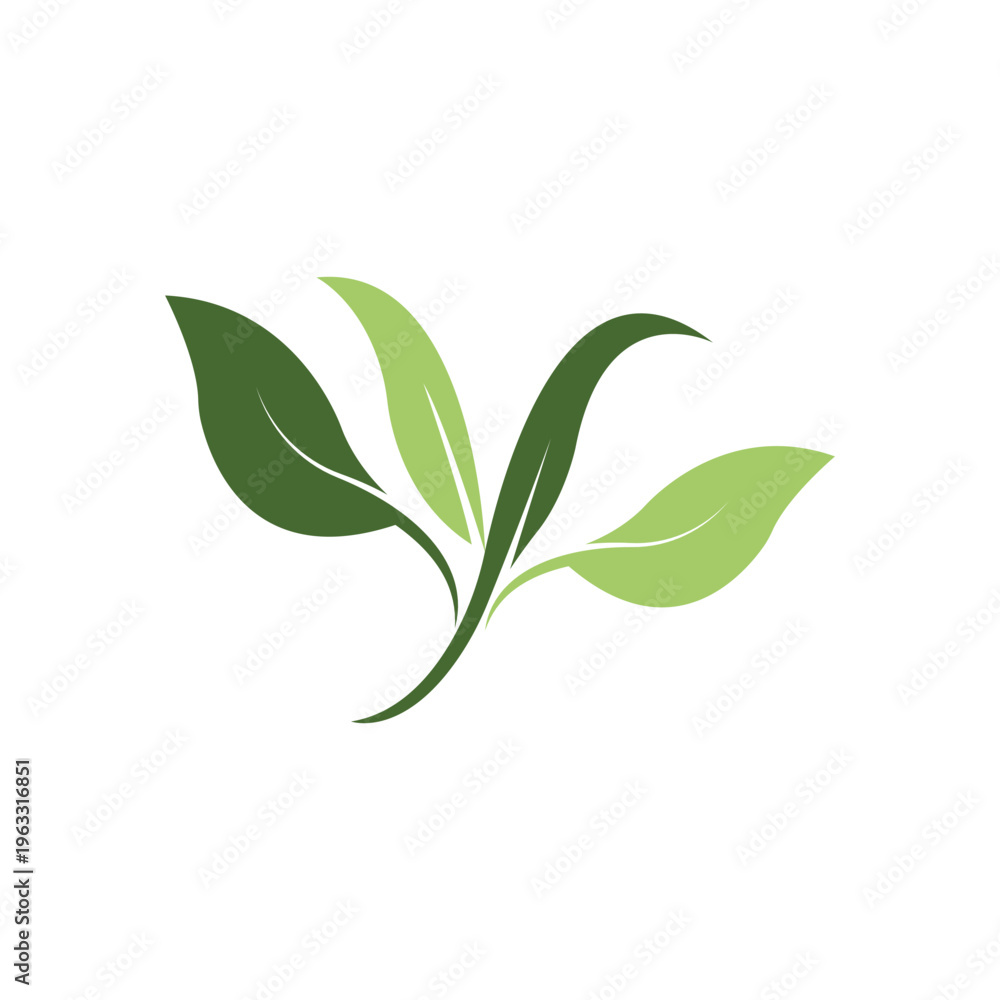 Fototapeta premium Logos of green leaf ecology nature element vector icon