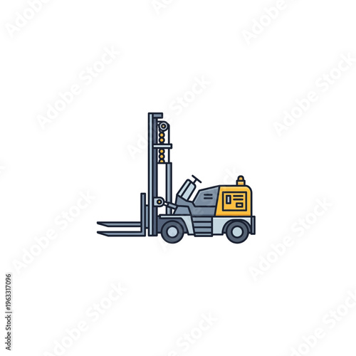 Industrial reach forklift truck for warehouse logistics and material handling