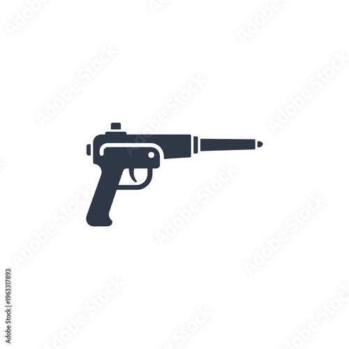 Speargun underwater fishing equipment hunting gear icon vector illustration