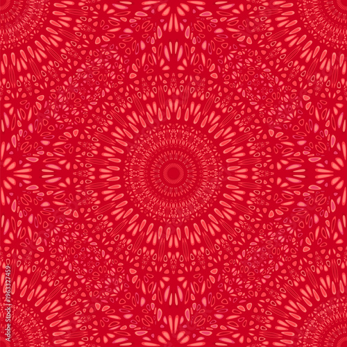 Red abstract mandala ornament pattern background