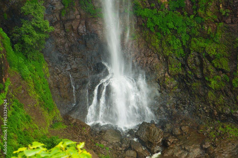 Fototapeta premium Beautiful Forest waterfall at morning