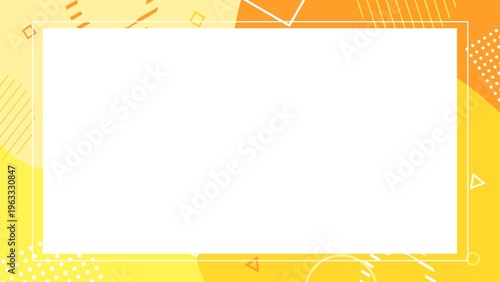 Cute and pop background with colorful geometric shapes.