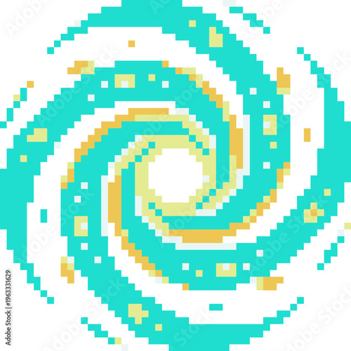 Tableau sur toile Magic Circle Portal Swirl Effect Pixel Art